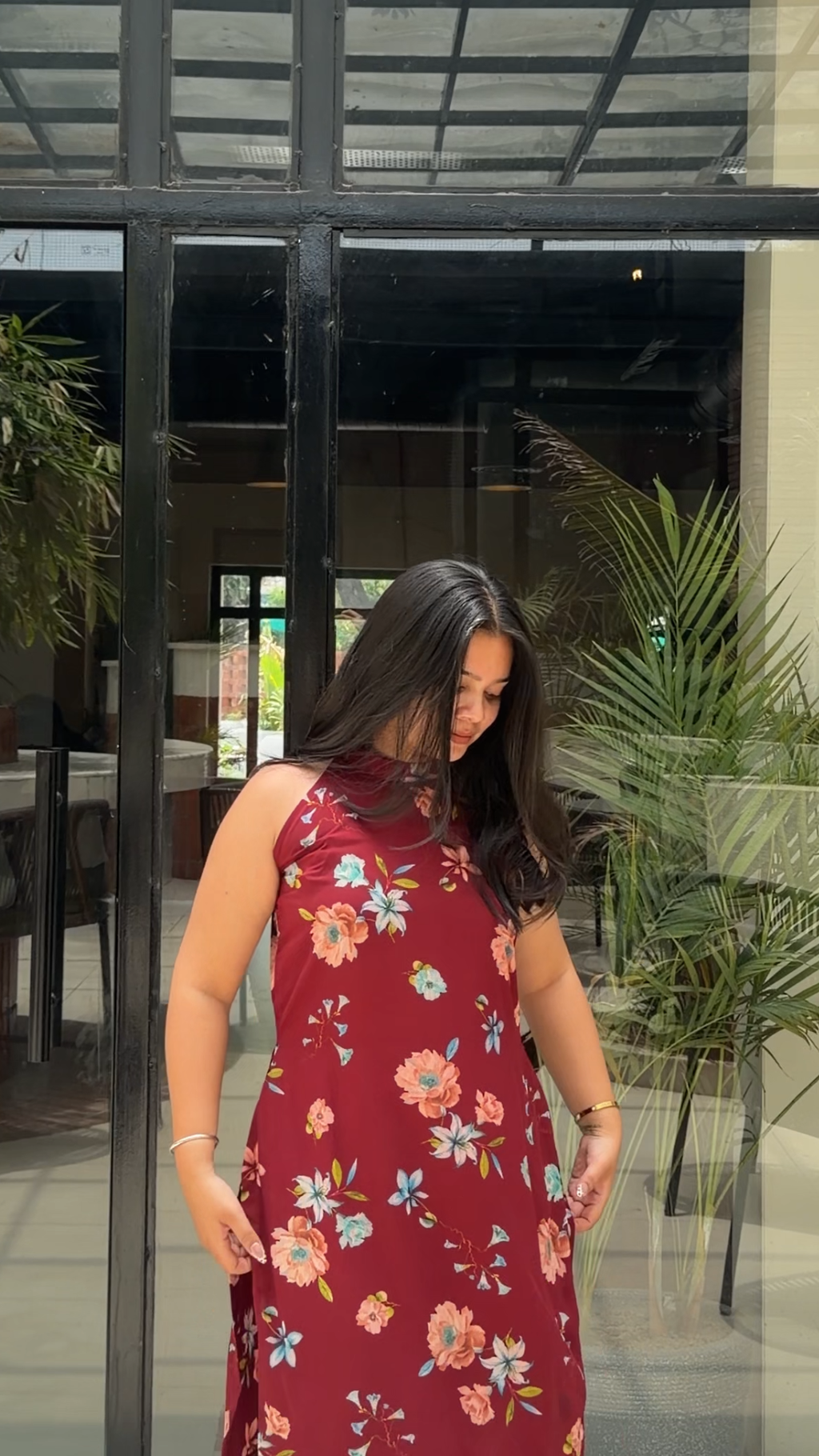 Gulnar — Cambric Cotton Co-ord Suit with Floral Print